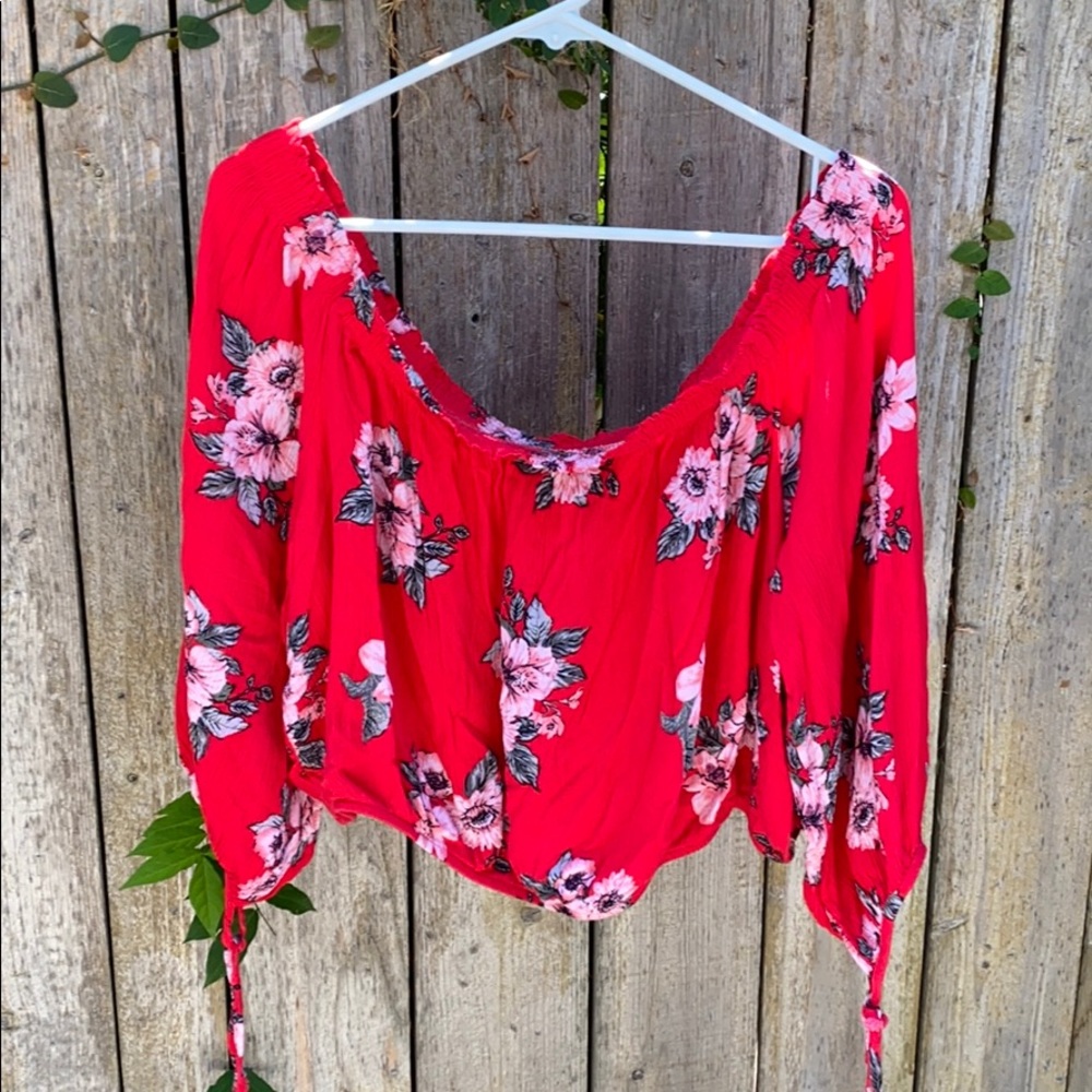 Off the shoulder floral top